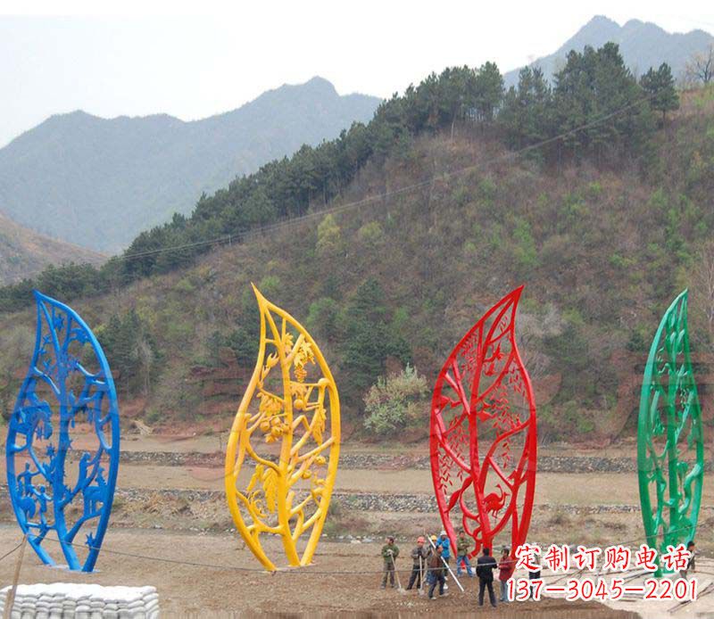 江西不锈钢镂空树叶景观雕塑精美绝伦
