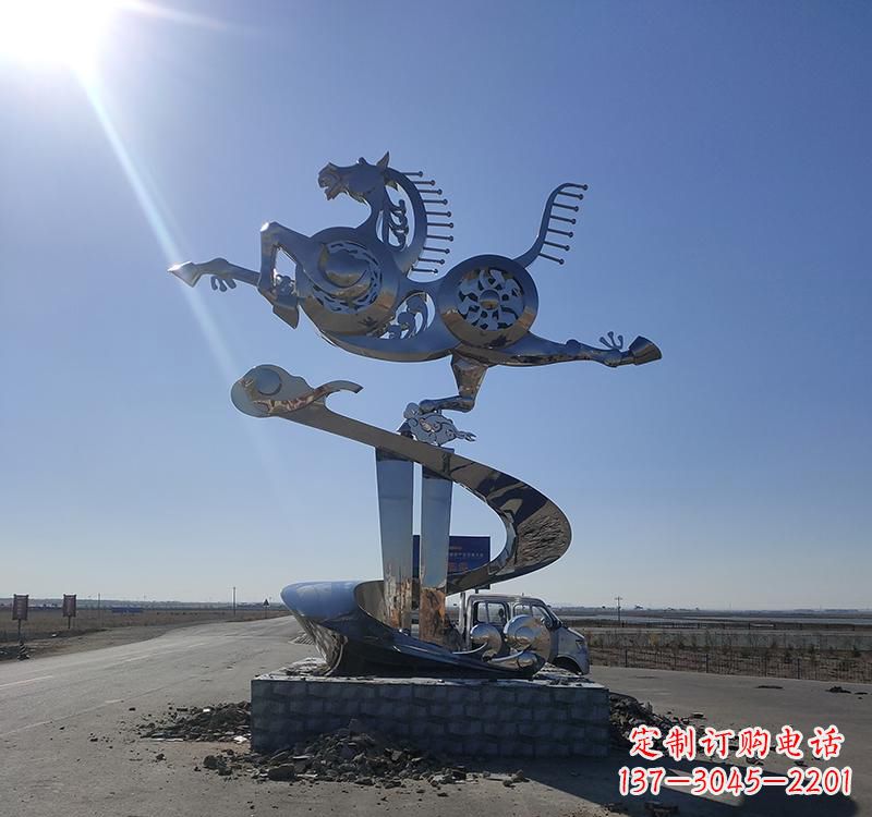 江西不锈钢马踏飞燕城市雕塑