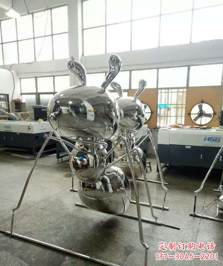 江西不锈钢蚂蚁步行街景观雕塑——融合现代科技与自然之美