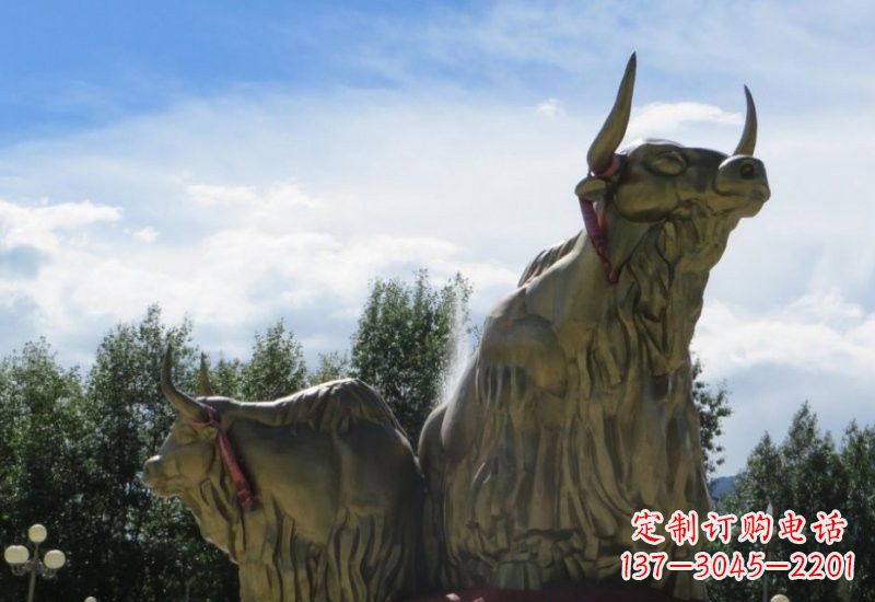 江西不锈钢牦牛雕塑一种传统文化的精美传承