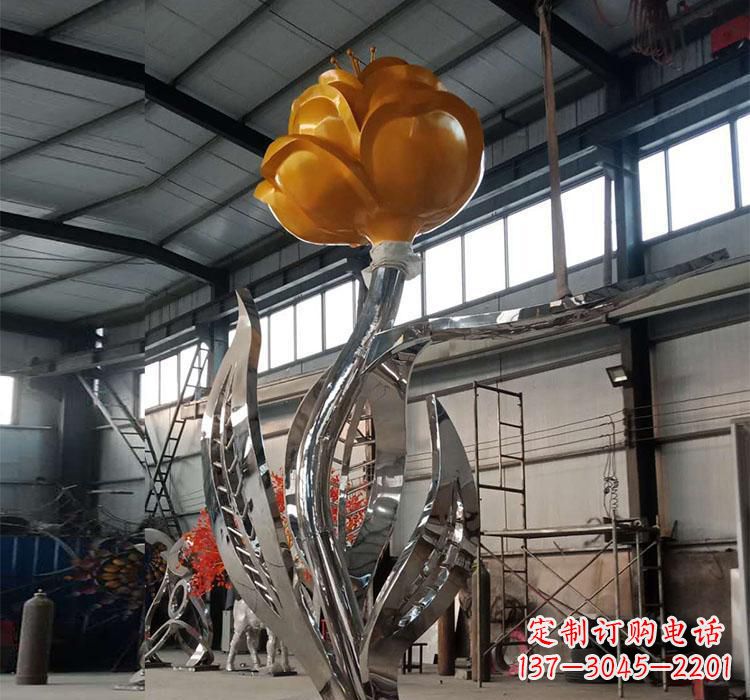 江西不锈钢玫瑰花雕塑一款非凡的艺术品