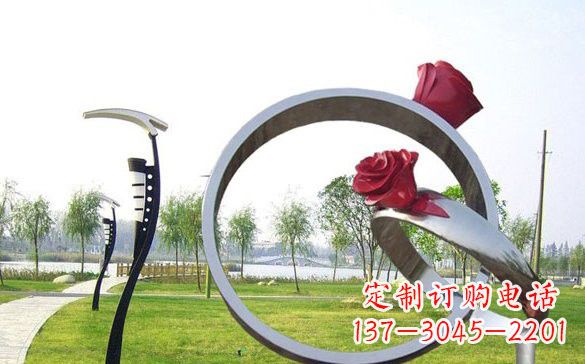 江西不锈钢玫瑰花戒指精致雕塑之美