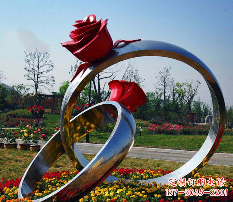 江西不锈钢玫瑰戒指精美的艺术品