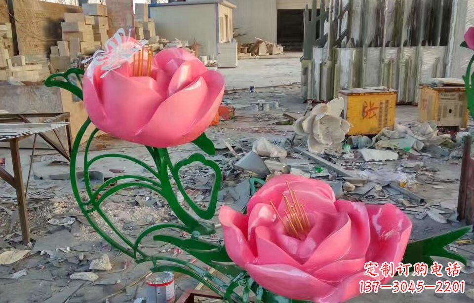 江西精美牡丹雕塑点缀景观