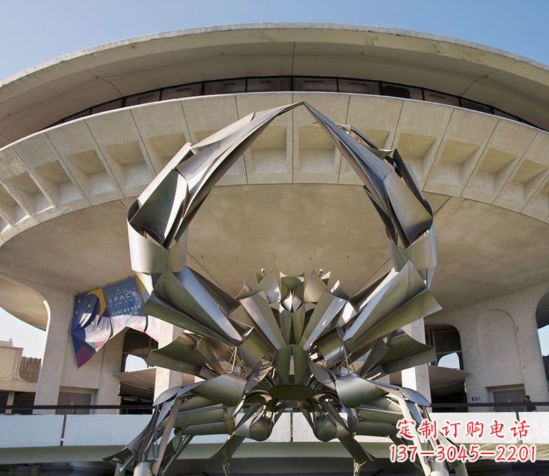 江西不锈钢螃蟹雕塑美观耐候的户外装饰