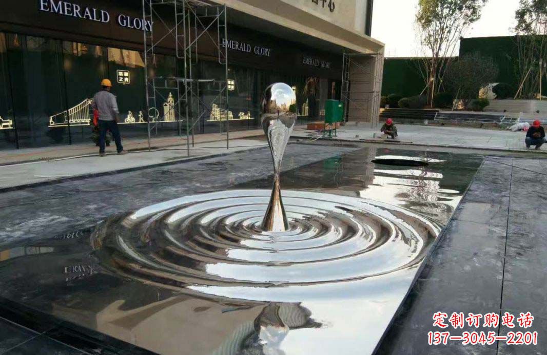 江西不锈钢水滴雕塑美丽的艺术表现