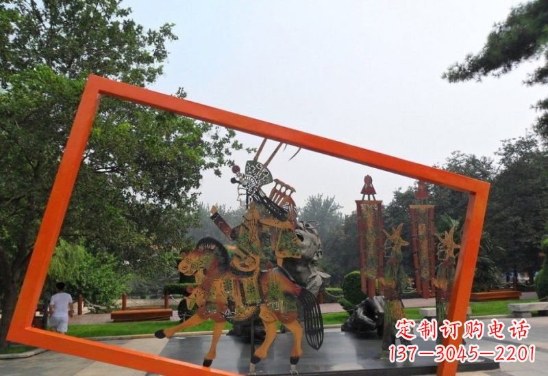 江西不锈钢皮影戏雕塑传承民间文化的艺术精粹