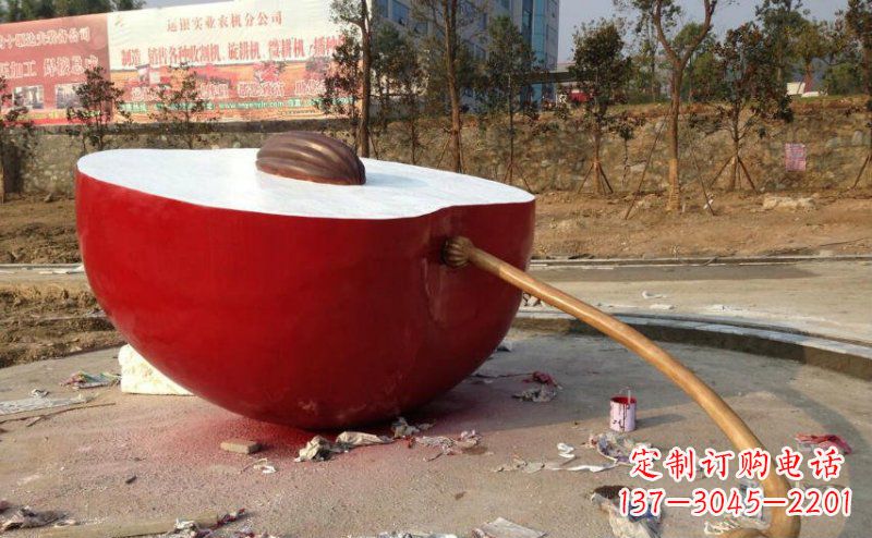 江西不锈钢苹果雕塑艺术与实用的结合