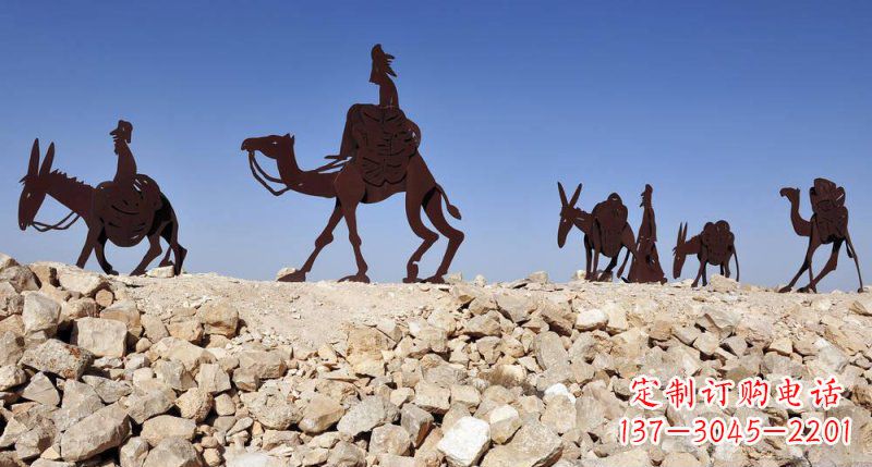 江西不锈钢骆驼雕塑传承古代传统