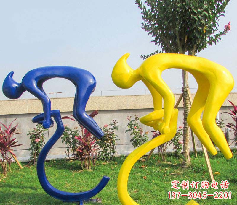 江西不锈钢骑自行车广场景观雕塑——给城市带来活力
