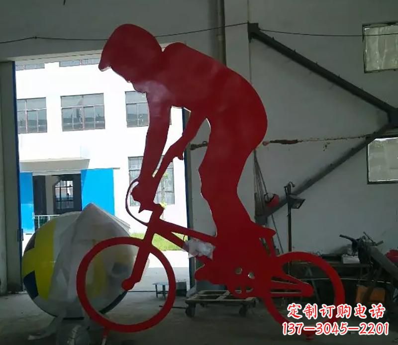 江西不锈钢自行车雕塑激发自行车运动的热情