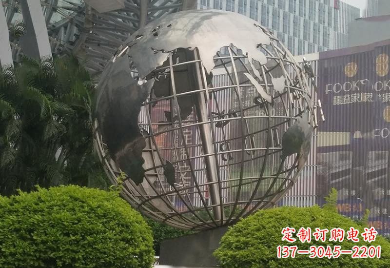 江西不锈钢地球仪雕塑一个精美的艺术品