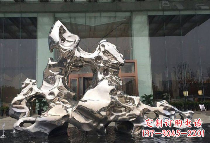江西精美太湖石雕塑，不锈钢企业的杰作