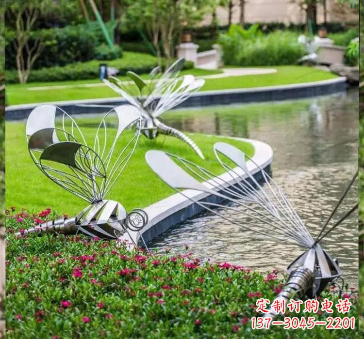 江西不锈钢蜻蜓一件完美的动物雕塑