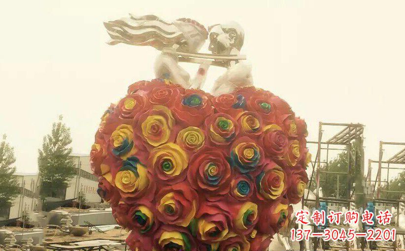 江西浪漫之美——不锈钢情侣结婚雕塑