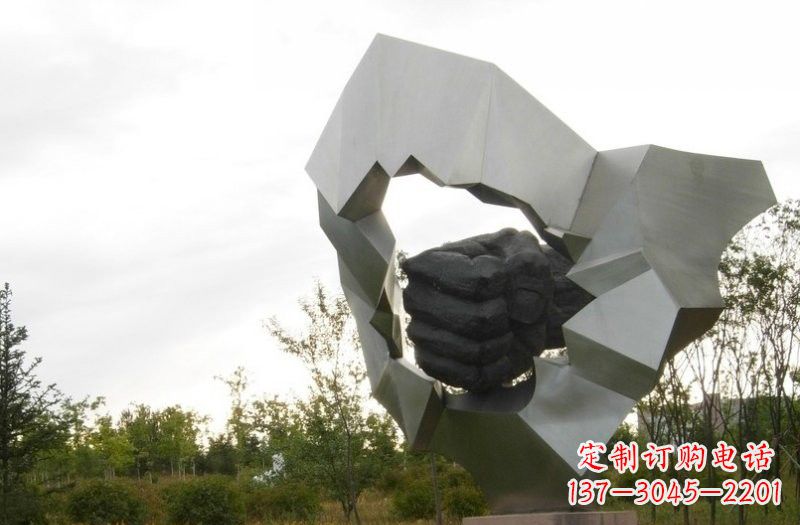 江西不锈钢拳头雕塑雕刻象征勇气和力量