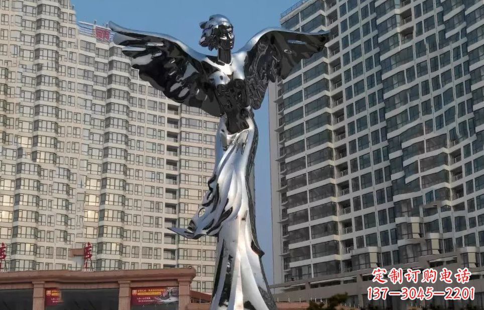 江西不锈钢天使雕塑传递着美丽与希望