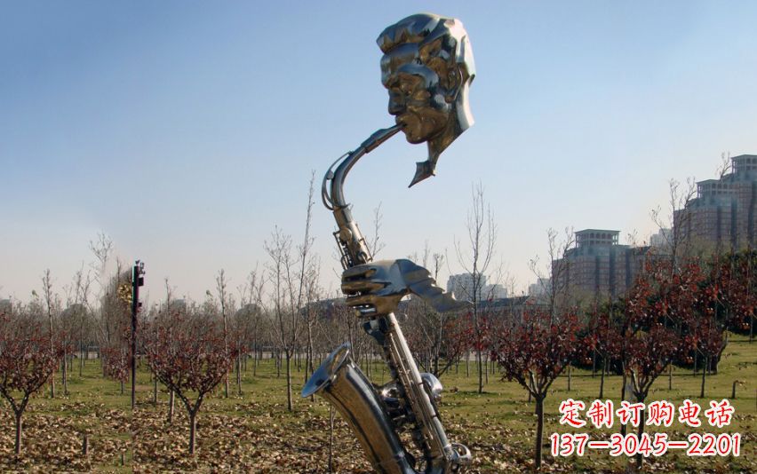 江西不锈钢萨克斯雕塑流动的美丽