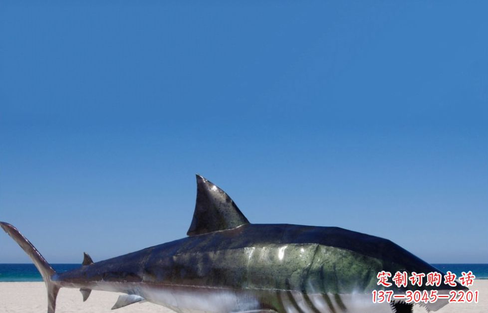 江西海洋生物之美——不锈钢鲨鱼雕塑