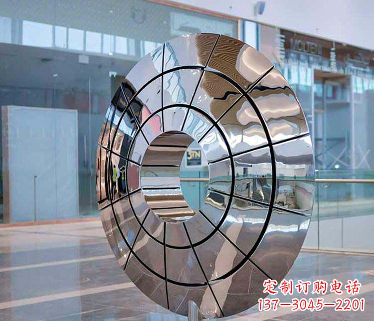江西不锈钢圆环雕塑——精美的艺术精品