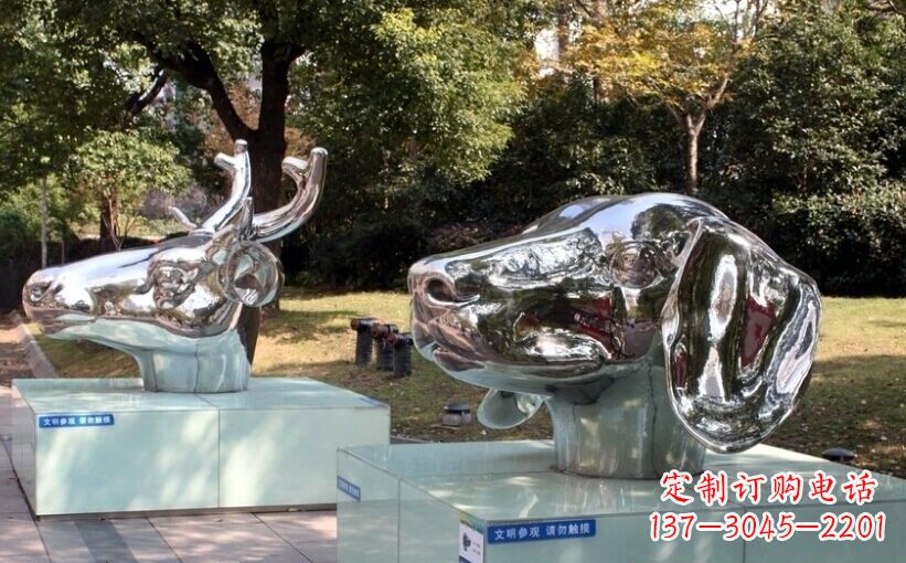江西十二生肖头像景观雕塑