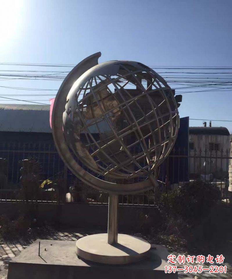 江西不锈钢地球仪雕塑精美装饰室内空间