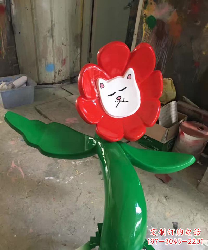 江西不锈钢太阳花雕塑美丽的景观装饰