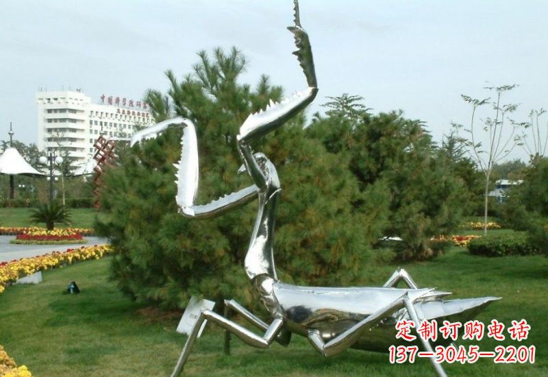 江西不锈钢螳螂雕塑艺术的精美结晶