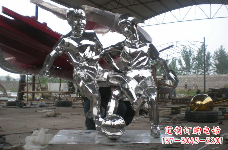 江西不锈钢足球雕塑精美的艺术品