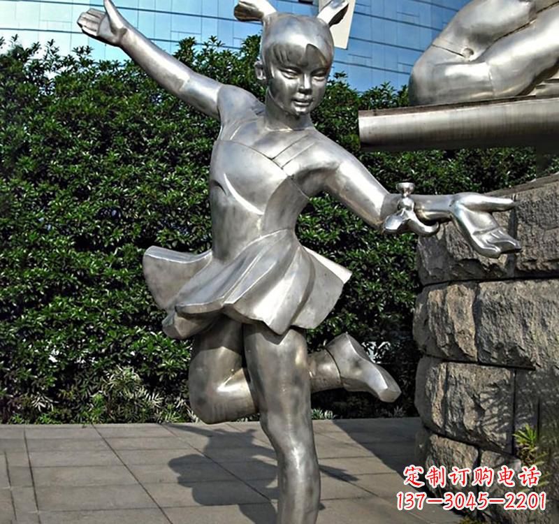 江西儿童雕塑不锈钢跳舞人物