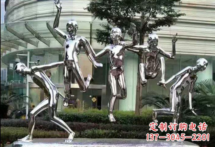 江西勇敢跳跃的儿童雕塑