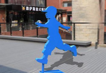 江西儿童雕塑不锈钢跑步儿童雕塑