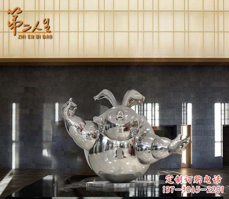 江西不锈钢兔子雕塑——精致雕刻的艺术品