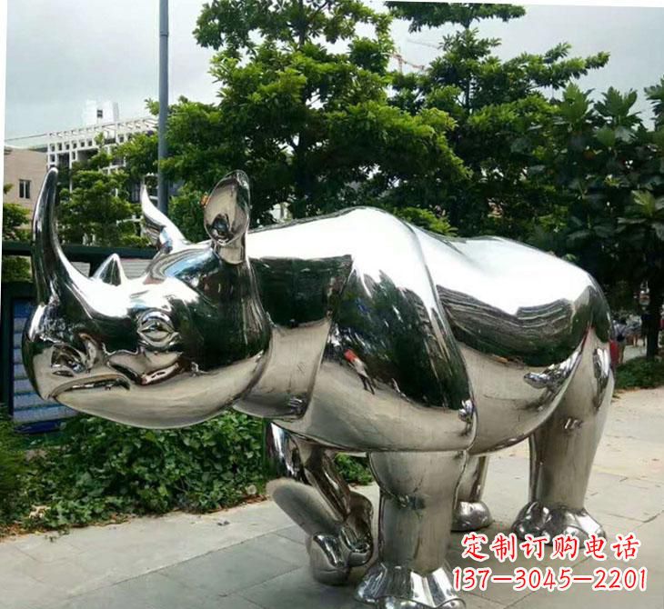 江西不锈钢犀牛雕塑传承自然之美