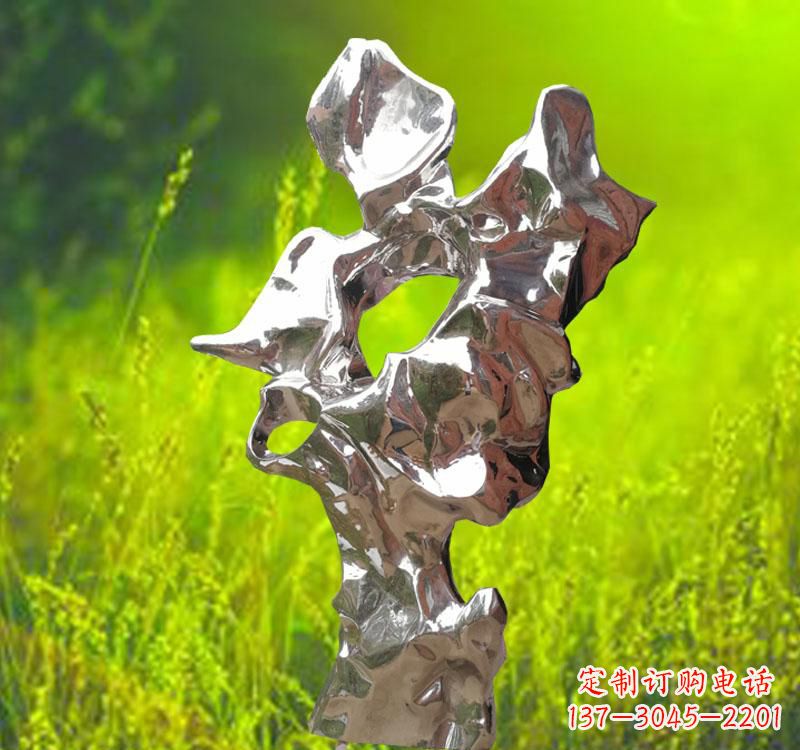 江西太湖石雕塑精致的不锈钢艺术