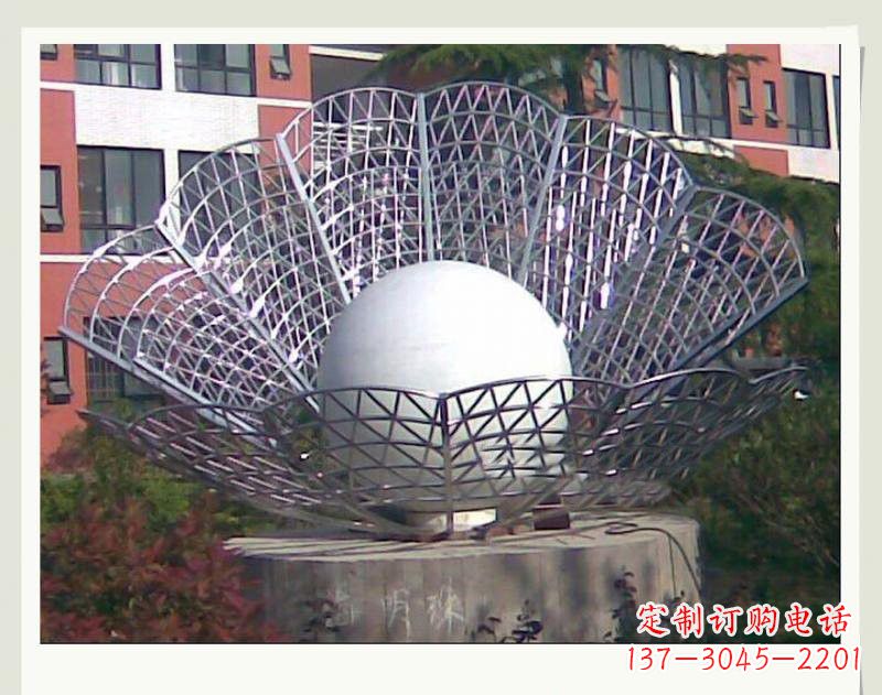 江西海洋精灵不锈钢贝壳雕塑