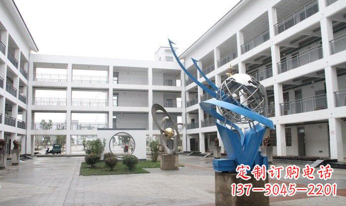 江西不锈钢地球雕塑缔造美丽的校园