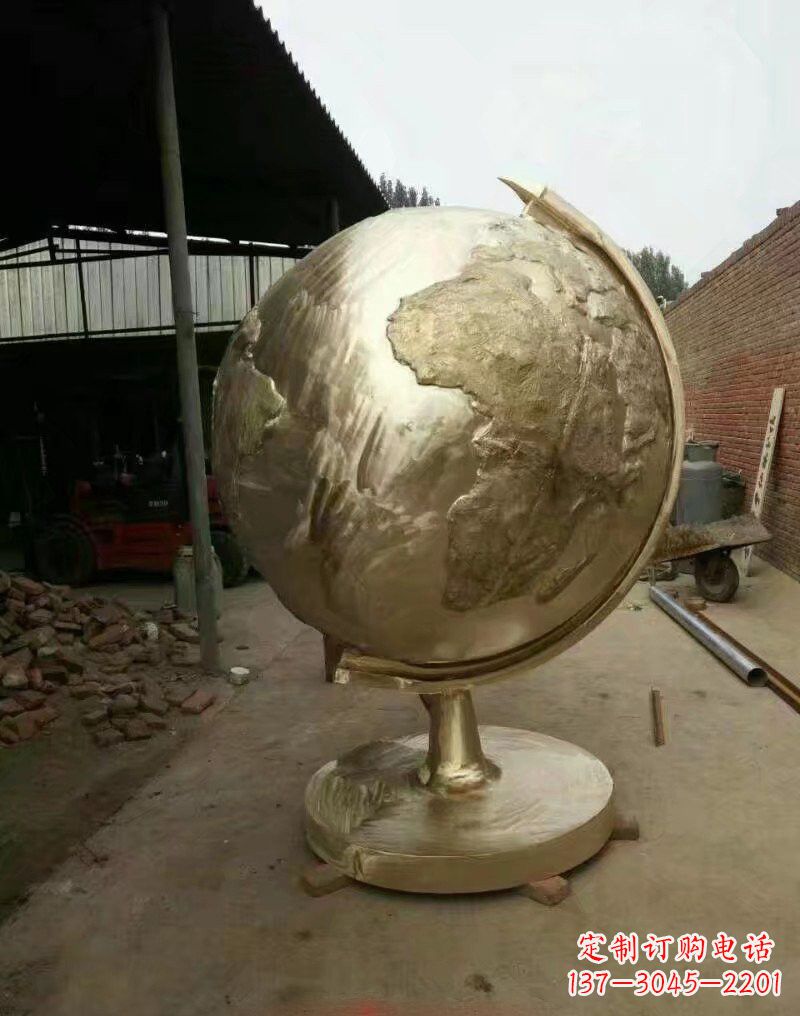 江西不锈钢地球仪雕塑象征地球家园