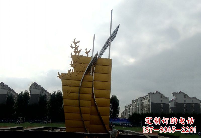 江西不锈钢校园帆船雕塑引领新时代