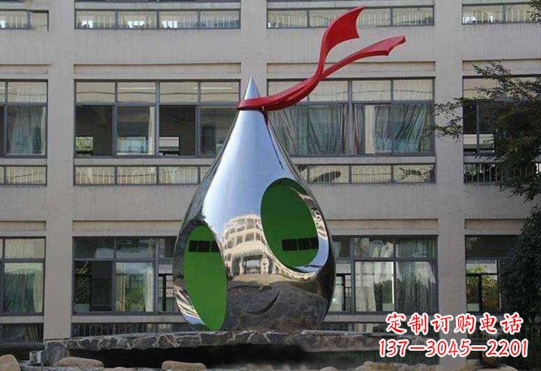 江西不锈钢校园水滴雕塑