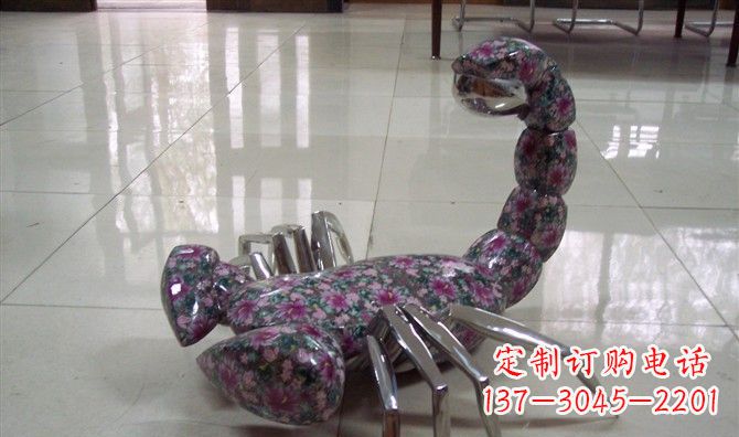 江西不锈钢蝎子雕塑精美的装饰品