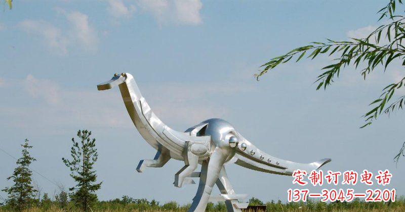 江西不锈钢鸭嘴龙雕塑传递自然之美