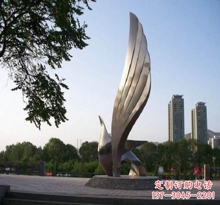 江西精美的不锈钢翅膀雕塑