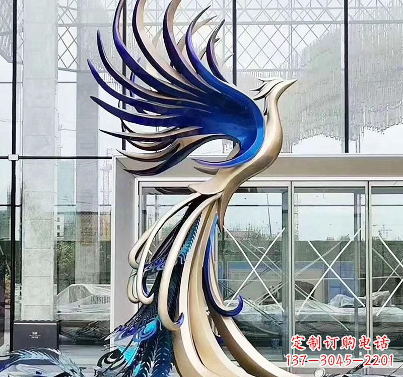 江西不锈钢艺术凤凰雕塑——璀璨夺目的艺术之美