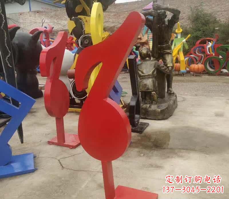 江西不锈钢音符雕塑悠扬的音乐美学