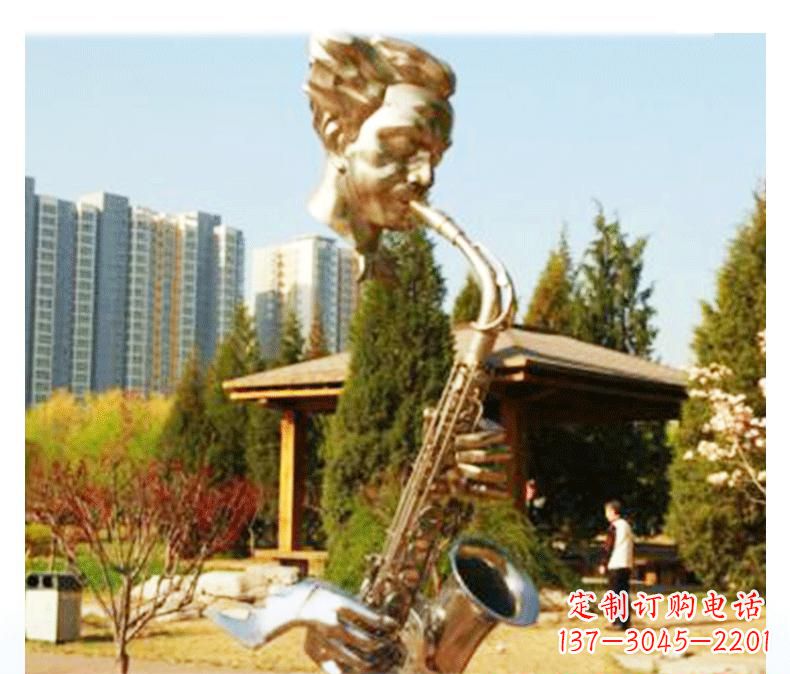 江西不锈钢萨克斯雕塑精美而又抒情