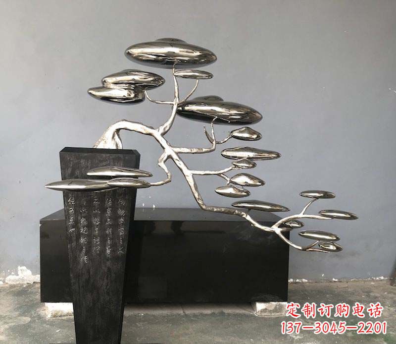 江西不锈钢迎客松雕塑雕塑带来的美丽