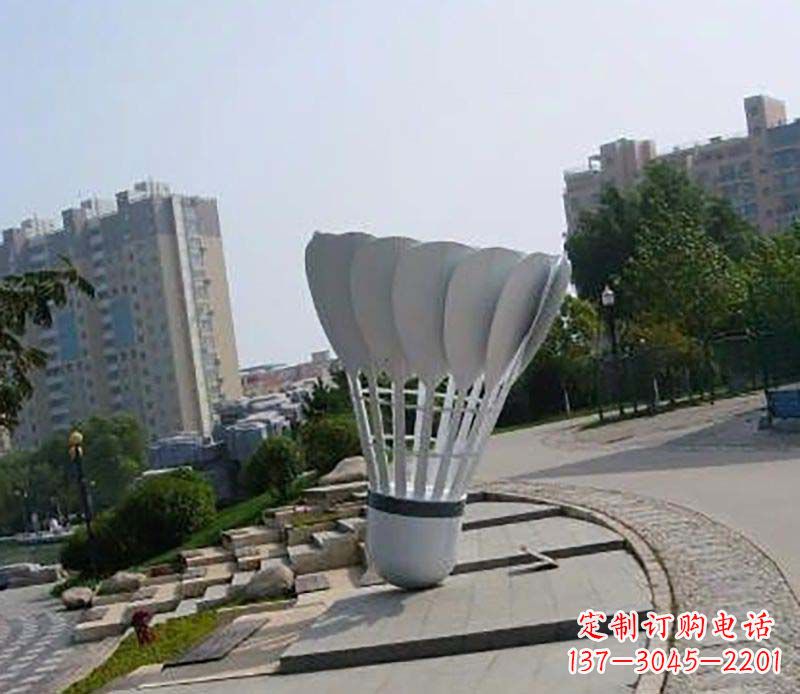 江西不锈钢羽毛球雕塑装点美丽的羽毛球世界