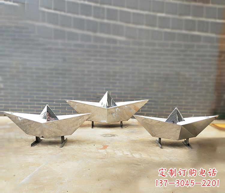 江西不锈钢元宝雕塑精致的艺术品