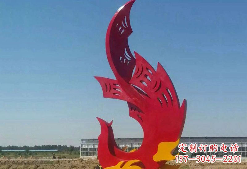 江西凤凰雕塑传承不锈钢园林艺术